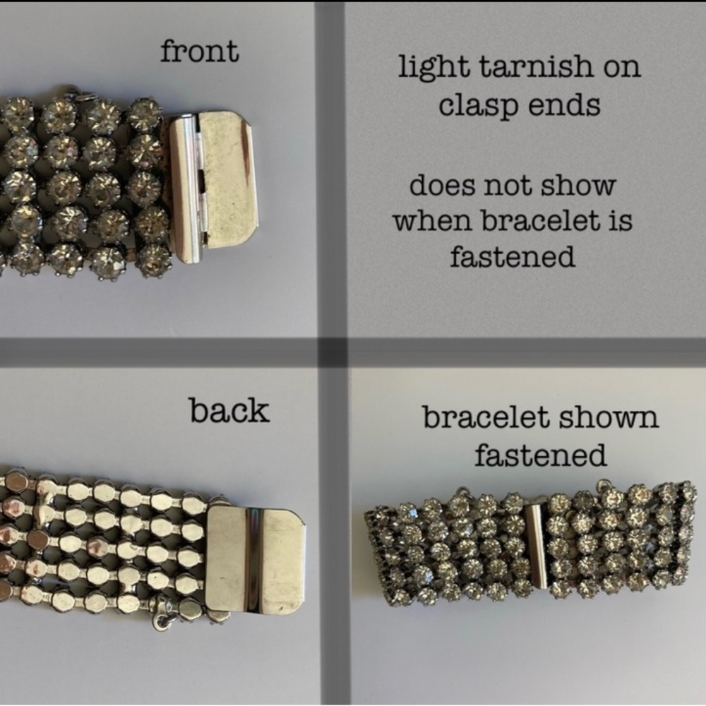 Vintage Estate Rhinestone Bracelet - Picture 10 of 16